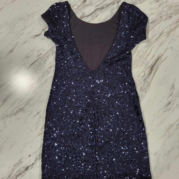 Blue Sequin Dress - Picture 2 of 8
